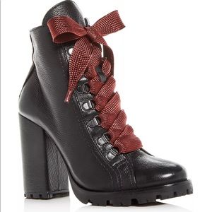 Schutz Zhara High Block Heel Booties